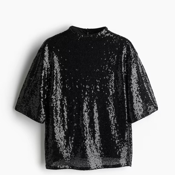 Sequins top NWT by H&M size small - Picture 3 of 6